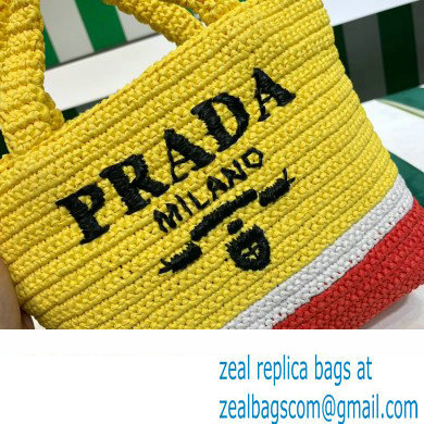 Prada RAFFIA TOTE BAG 1BG422 yellow/red 2020