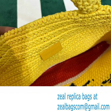 Prada RAFFIA TOTE BAG 1BG422 yellow/red 2020