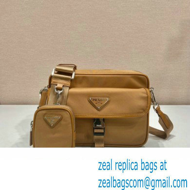 Prada Re-Nylon and Saffiano leather shoulder bag 2VH133 beige 2023