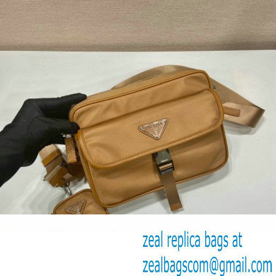 Prada Re-Nylon and Saffiano leather shoulder bag 2VH133 beige 2023 - Click Image to Close