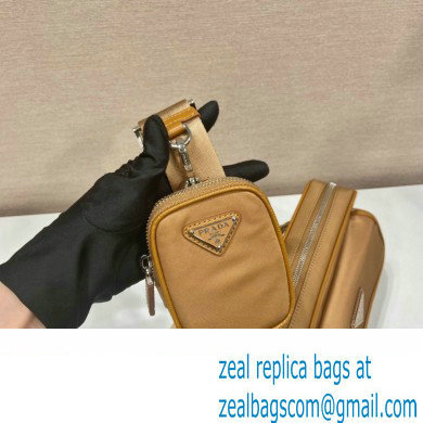 Prada Re-Nylon and Saffiano leather shoulder bag 2VH133 beige 2023