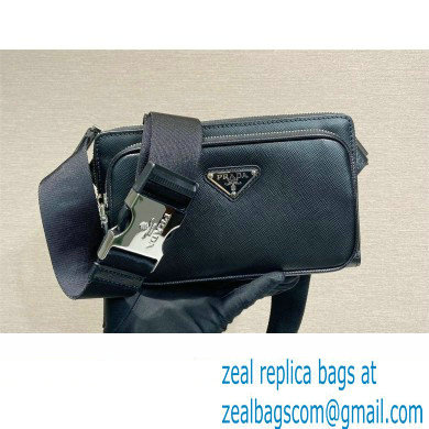 Prada Saffiano leather belt bag 2VH156 black 2023