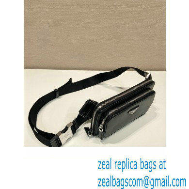 Prada Saffiano leather belt bag 2VH156 black 2023 - Click Image to Close