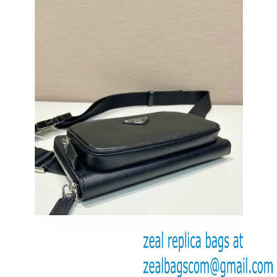 Prada Saffiano leather belt bag 2VH156 black 2023