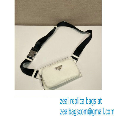 Prada Saffiano leather belt bag 2VH156 white 2023