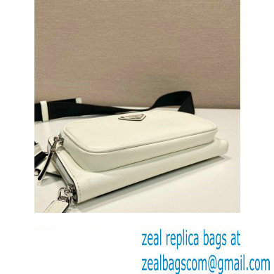 Prada Saffiano leather belt bag 2VH156 white 2023