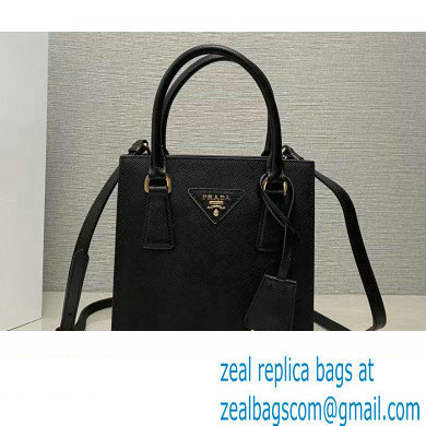 Prada Saffiano leather handbag 1BA358 Black 2023