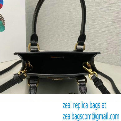 Prada Saffiano leather handbag 1BA358 Black 2023 - Click Image to Close