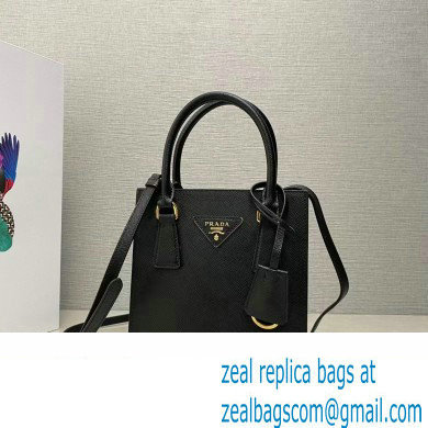 Prada Saffiano leather handbag 1BA358 Black 2023