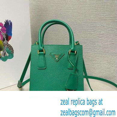 Prada Saffiano leather handbag 1BA358 Green 2023 - Click Image to Close