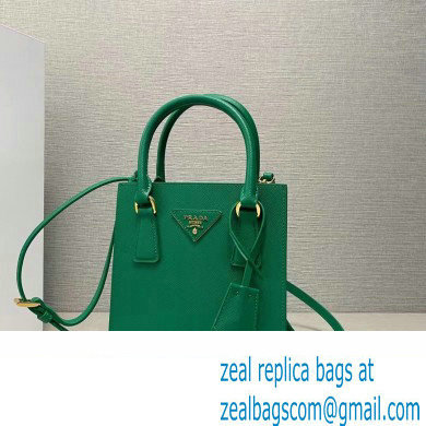 Prada Saffiano leather handbag 1BA358 Green 2023