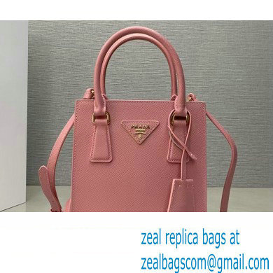 Prada Saffiano leather handbag 1BA358 Pink 2023