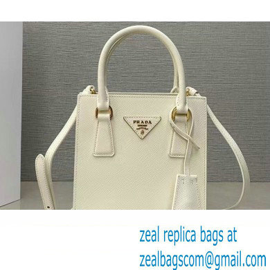 Prada Saffiano leather handbag 1BA358 White 2023