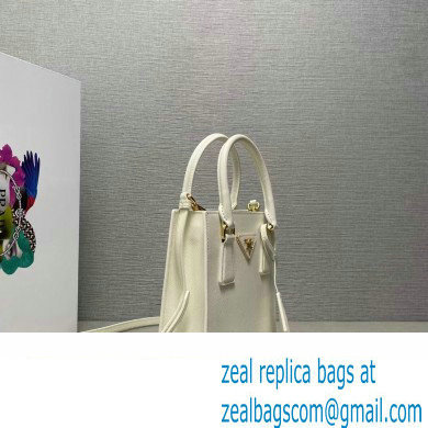 Prada Saffiano leather handbag 1BA358 White 2023