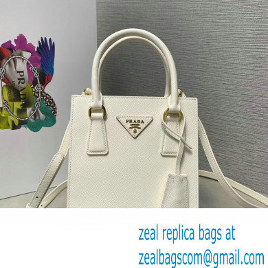 Prada Saffiano leather handbag 1BA358 White 2023