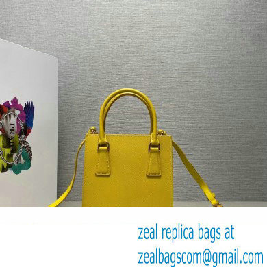 Prada Saffiano leather handbag 1BA358 Yellow 2023