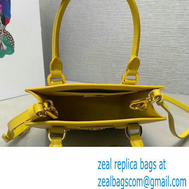 Prada Saffiano leather handbag 1BA358 Yellow 2023