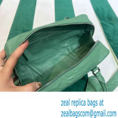 Prada Small antique nappa leather top handle bag 1BB098 green 2023