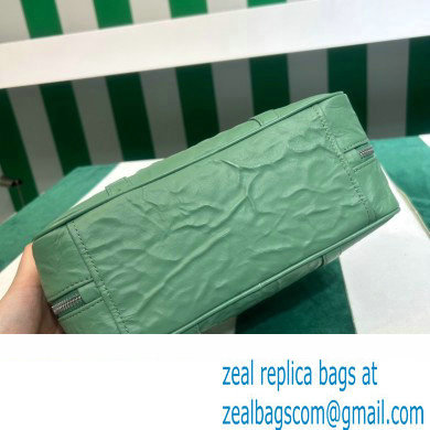 Prada Small antique nappa leather top handle bag 1BB098 green 2023