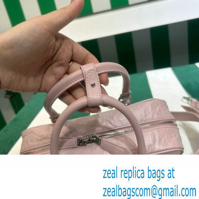 Prada Small antique nappa leather top handle bag 1BB098 pink 2023
