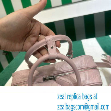 Prada Small antique nappa leather top handle bag 1BB098 pink 2023 - Click Image to Close