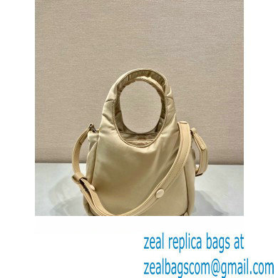 Prada Small padded Re-Nylon tote bag 1BA359 Beige 2023 - Click Image to Close
