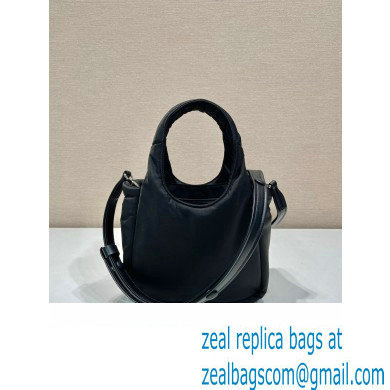 Prada Small padded Re-Nylon tote bag 1BA359 Black 2023 - Click Image to Close