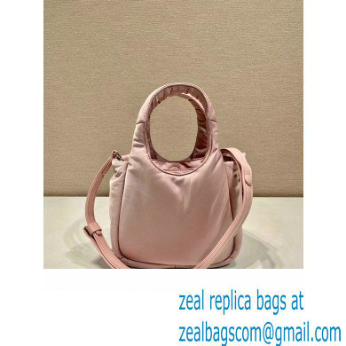 Prada Small padded Re-Nylon tote bag 1BA359 Pink 2023 - Click Image to Close