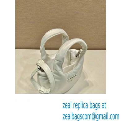 Prada Small padded Re-Nylon tote bag 1BA359 White 2023