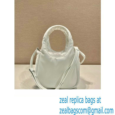 Prada Small padded Re-Nylon tote bag 1BA359 White 2023