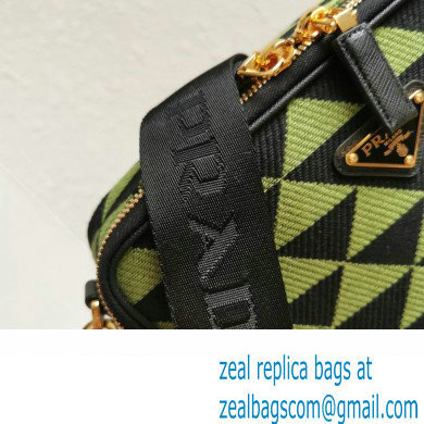 Prada Symbole embroidered fabric bag 2VH069 Green 2023 - Click Image to Close