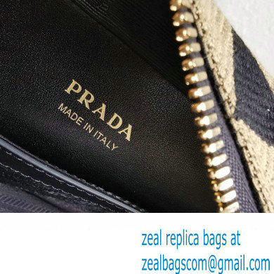 Prada Symbole embroidered fabric bag 2VH069 beige 2023