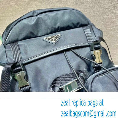 Prada tobacco re-nylon and Saffiano Leather backpack 2VZ019 BLACK 2020 - Click Image to Close