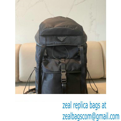 Prada tobacco re-nylon and Saffiano Leather backpack 2VZ079 BLACK 2020 - Click Image to Close