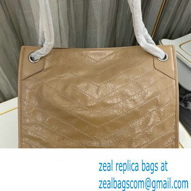 Saint Laurent Niki Shopping Bag in Vintage Leather 577999 Beige - Click Image to Close