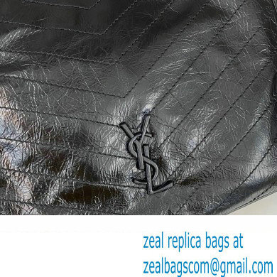 Saint Laurent Niki Shopping Bag in Vintage Leather 577999 Black - Click Image to Close