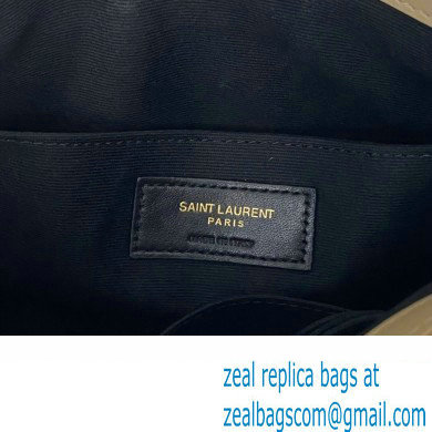 Saint Laurent cassandre matelasse a5 pouch in quilted leather 379039 Beige
