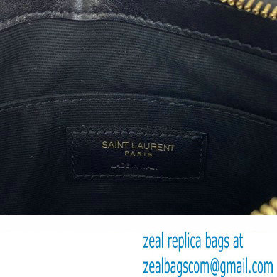 Saint Laurent cassandre matelasse a5 pouch in quilted leather 379039 Black/Gold