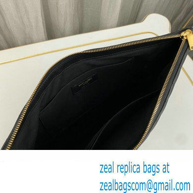 Saint Laurent cassandre matelasse document holder in quilted leather 440222 Black/Gold