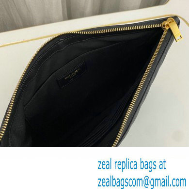 Saint Laurent cassandre matelasse tablet pouch in quilted leather 559193 Black/Gold