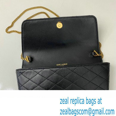 Saint Laurent gaby phone holder Bag in quilted leather 742579 Black/Gold