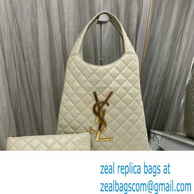 Saint Laurent icare maxi shopping bag in quilted lambskin 698652 Creamy - Click Image to Close