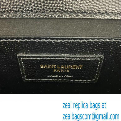 Saint Laurent kate clutch in grain de poudre embossed leather 326079 Black