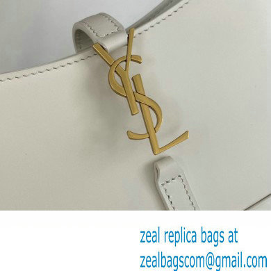 Saint Laurent le 5 A 7 mini bag in vegetable-tanned leather 710318 White