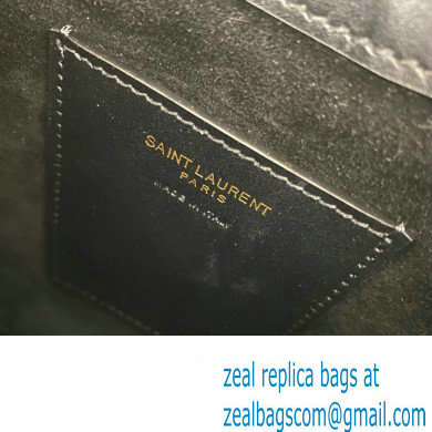 Saint Laurent le 5 A 7 mini vertical Bag in vegetable-tanned leather 735214 Black