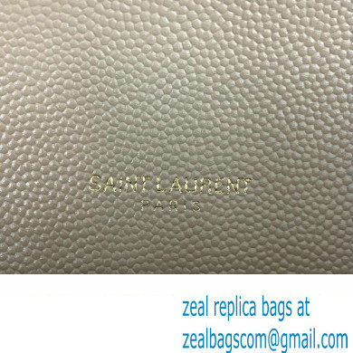 Saint Laurent medium envelope Bag in quilted grain de poudre embossed leather 600185 Beige