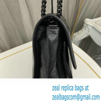 Saint Laurent medium niki Bag in crocodile-embossed leather 633150 Black - Click Image to Close