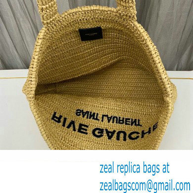 Saint Laurent rive gauche supple tote bag in raffia crochet 688864 - Click Image to Close