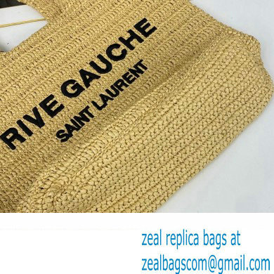 Saint Laurent rive gauche supple tote bag in raffia crochet 688864 - Click Image to Close