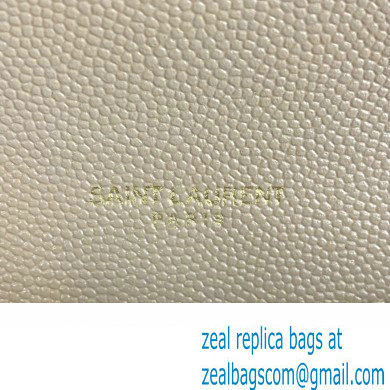 Saint Laurent small envelope Bag in quilted grain de poudre embossed leather 600195 Beige